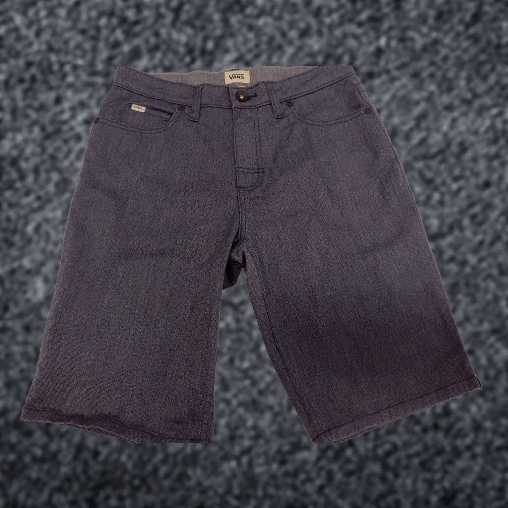 Vans VANS off the Wall Blue Denim Shorts Men Sz 28 Bermuda Skateboard Polyester/Cotton #1944 Size US 28 / EU 44 - 1 Thumbnail