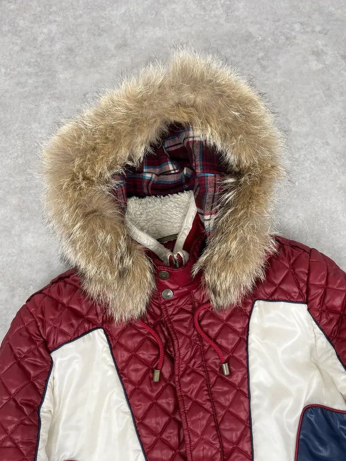 Dolce & Gabbana AW2008 Dolce & Gabbana White & Red British Fur Hooded Puffer Jacket Size US M / EU 48-50 / 2 - 7 Thumbnail