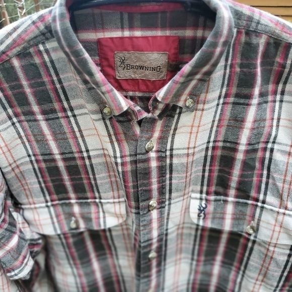 Vintage Browning Super Natural Fall Plaid Long Sleeve Casual Button Size US XL / EU 56 / 4 - 3 Thumbnail