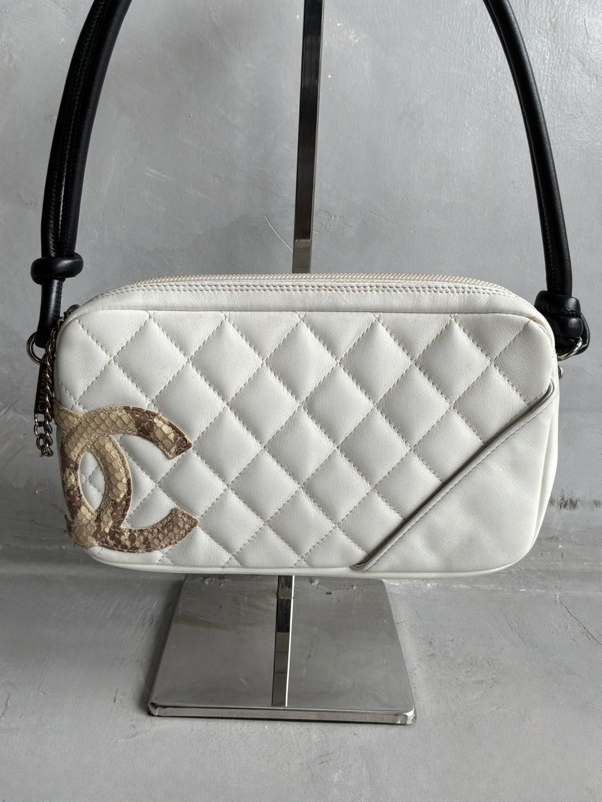 Chanel 2004 Chanel - Python CC Cambon Pochette Bag Size ONE SIZE - 4 Thumbnail