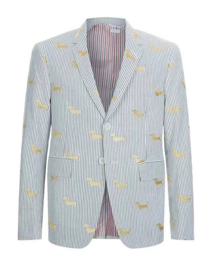 Thom Browne Thom BrowneGolden dog embroidered bubble gauze suit 2503-N Size US M / EU 48-50 / 2 - 1 Thumbnail