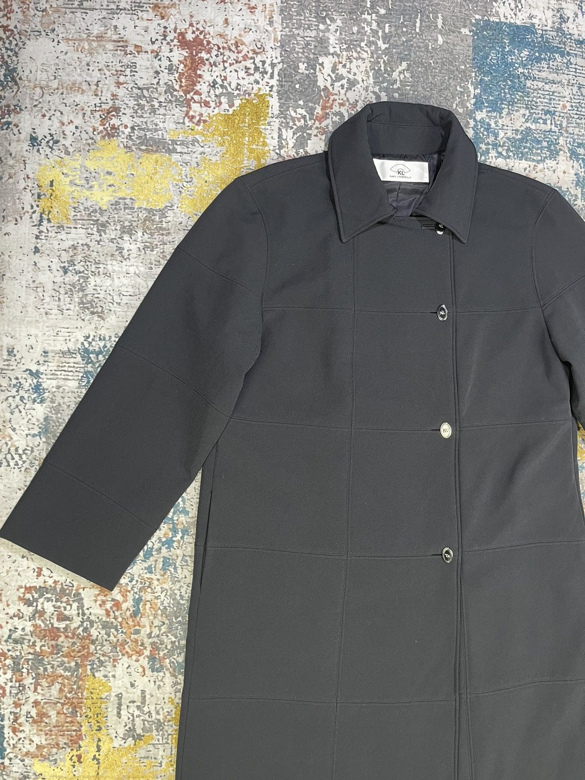 Karl Lagerfeld Karl Lagerfield Assymetrical Breast Bonded Long Coats Size S / US 4 / IT 40 - 2 Thumbnail