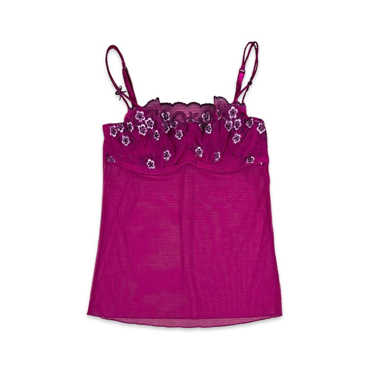 Avant Garde x Italian Designers Romantic Y2K Pinkish Babydoll Mesh Top, Women's (Size Small)