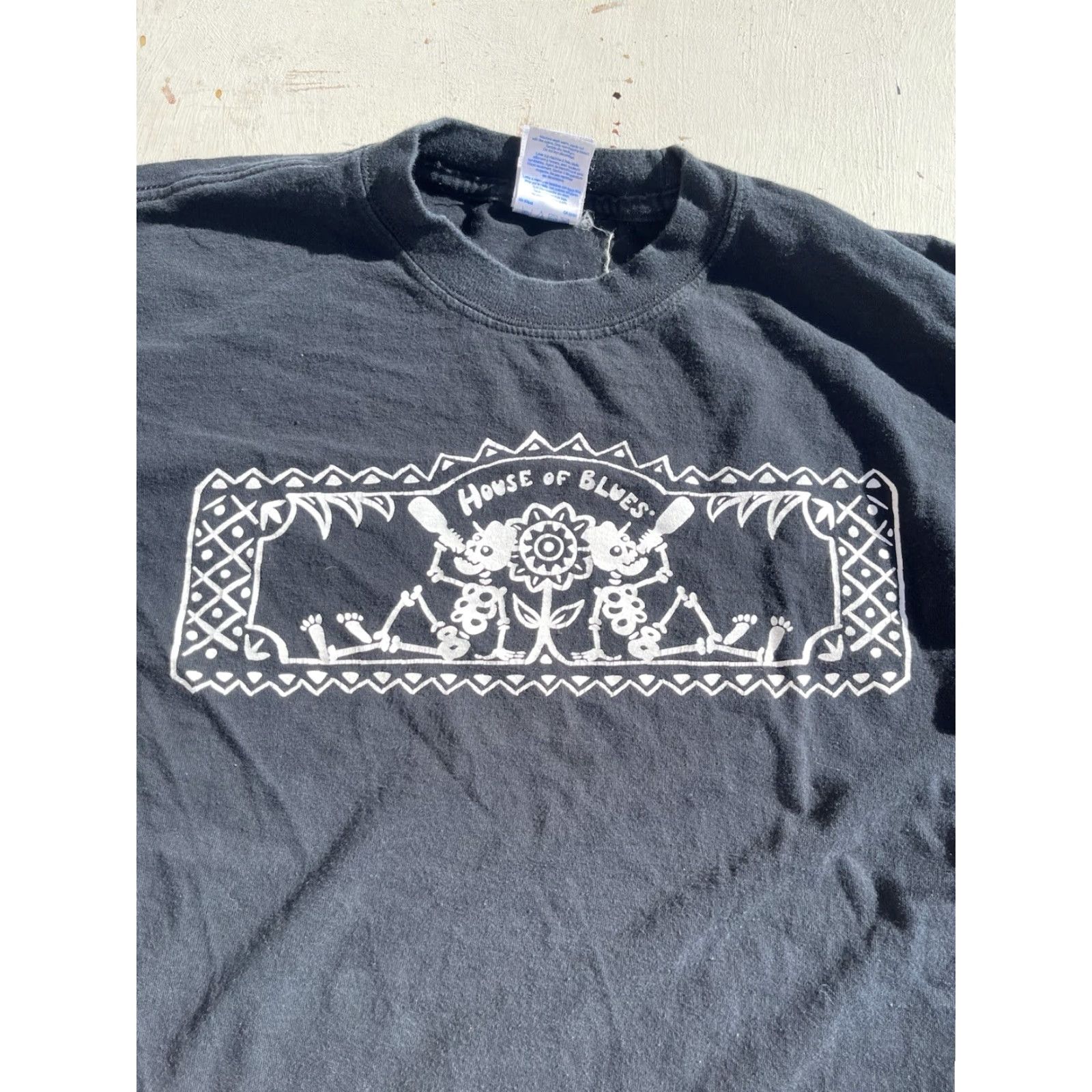 Vintage VINTAGE House of Blues T-Shirt Black Logo Long Sleeve XL Production Staff Rock HOB Men’s Shirt Size US XL / EU 56 / 4 - 3 Thumbnail