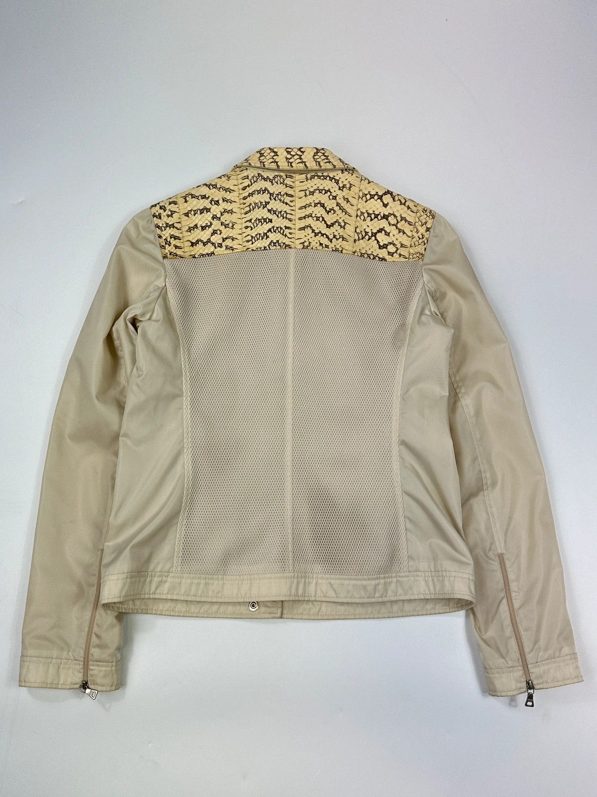 Prada Prada Milano SS99 White Cream Python Leather & Nylon Jacket Size M / US 6-8 / IT 42-44 - 5 Thumbnail