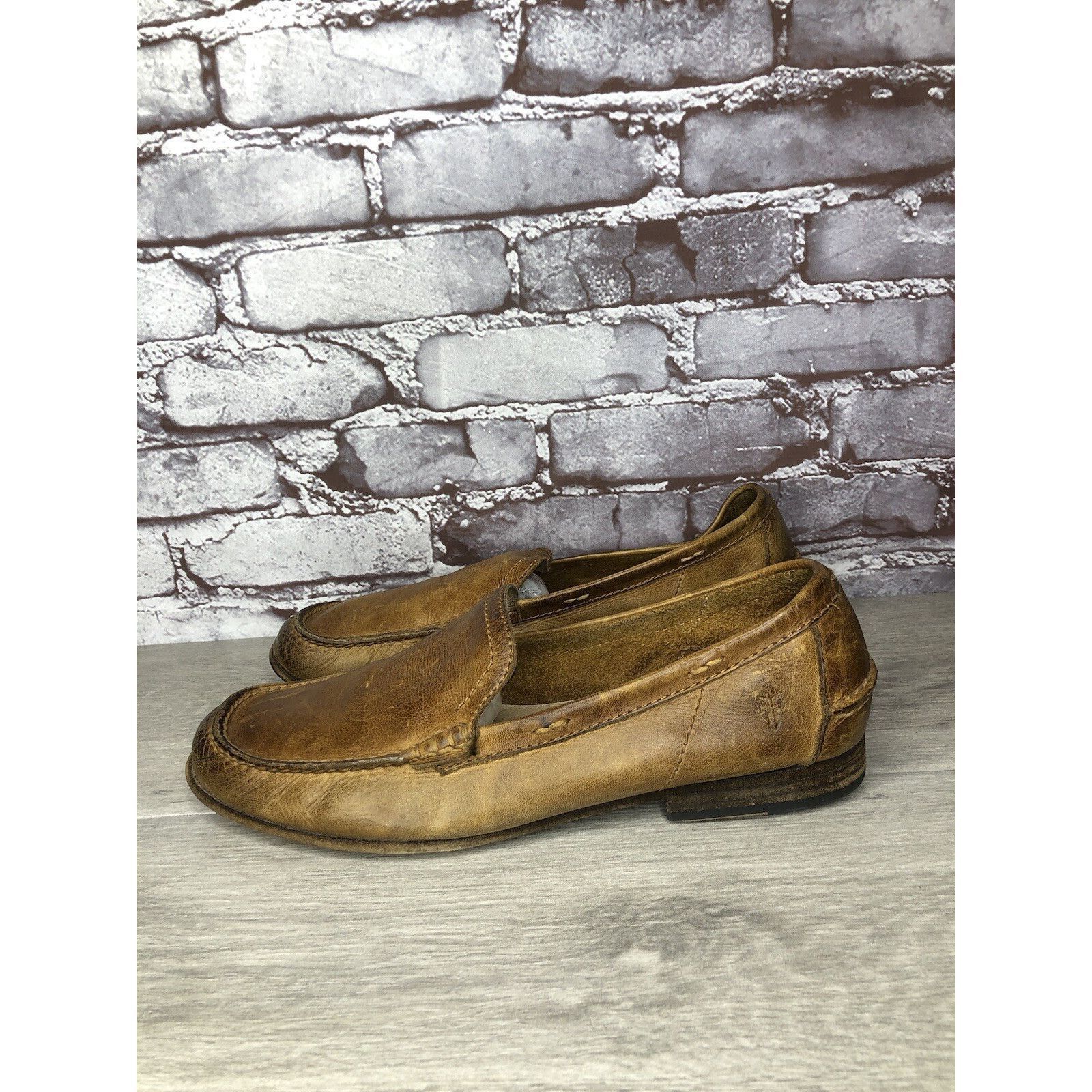 Frye FRYE Loafer Brown Leather Slip On Comfort Moccasin Driver Me Size US 11 / EU 44 - 16 Thumbnail