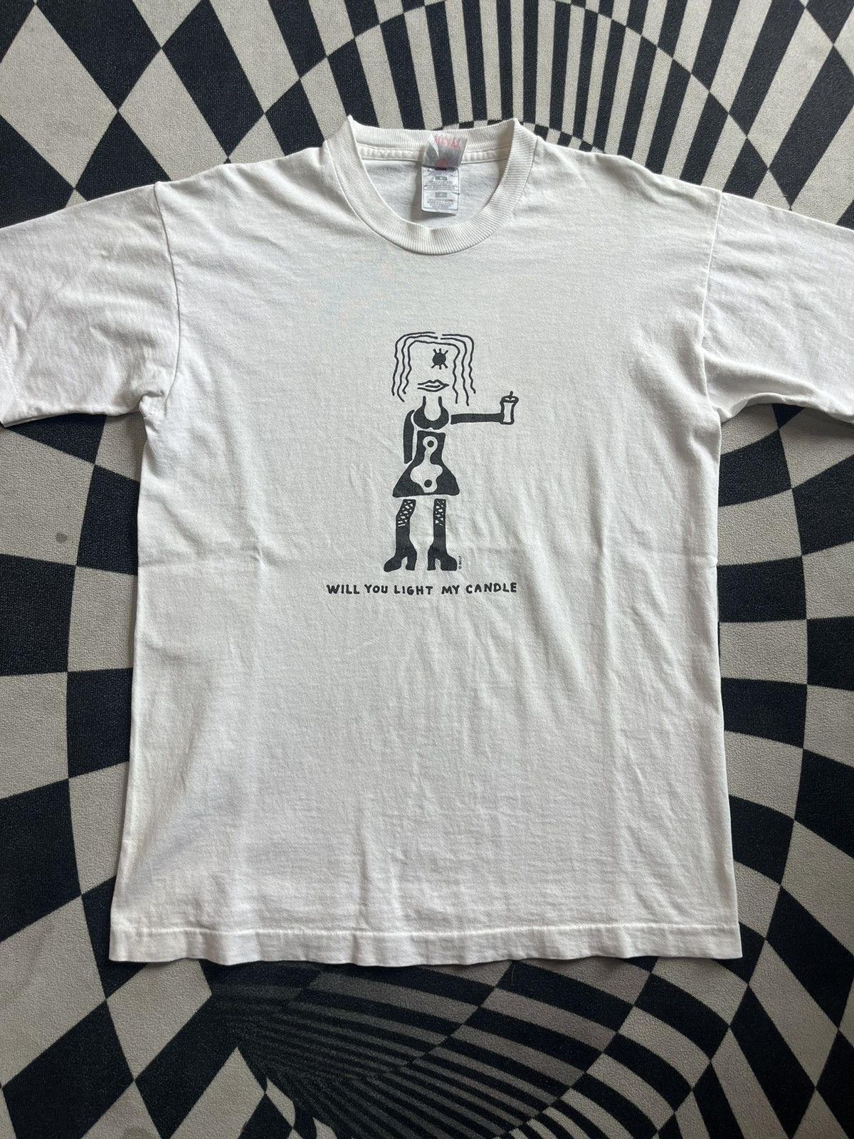 Arts & Science Vintage RENT Will You Light My Candle by Billy 90’s Tshirt Size US M / EU 48-50 / 2 - 4 Thumbnail