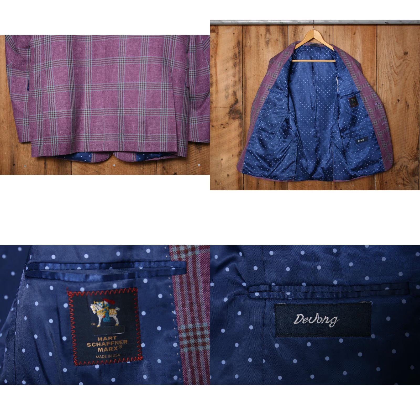 Hart Schaffner Marx Hart Schaffner Marx Sport Coat Jacket Notch Lapel Plaid Wool/Linen/Silk Blend 39R Men Multicolor 60/37/3 Double-Vented 2-Button Front XL? Size US XXS / EU 40 - 8 Thumbnail