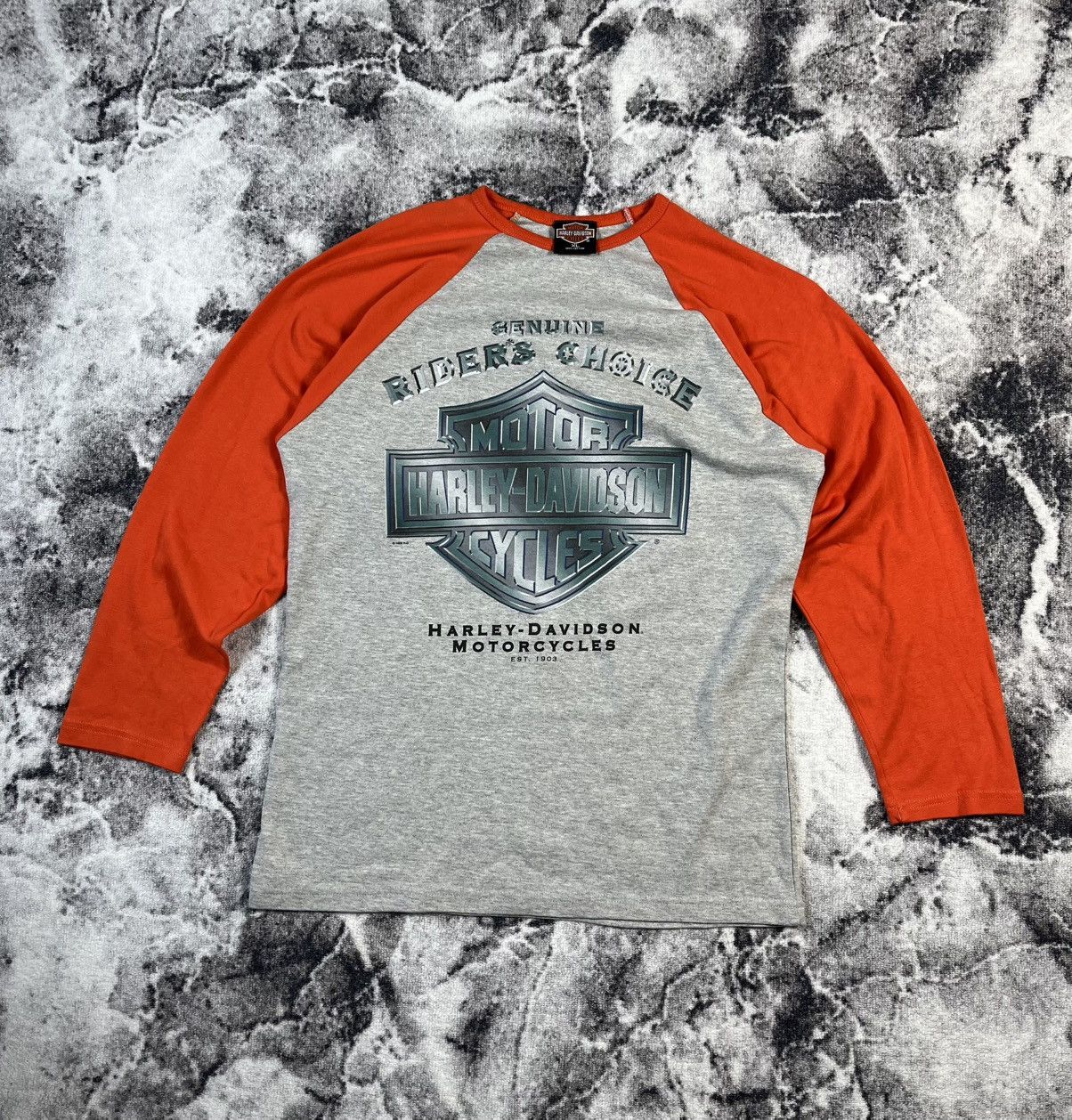 Harley Davidson Vintage Harley-Davidson Raglan Tee – 1996 Size US XL / EU 56 / 4 - 1 Thumbnail