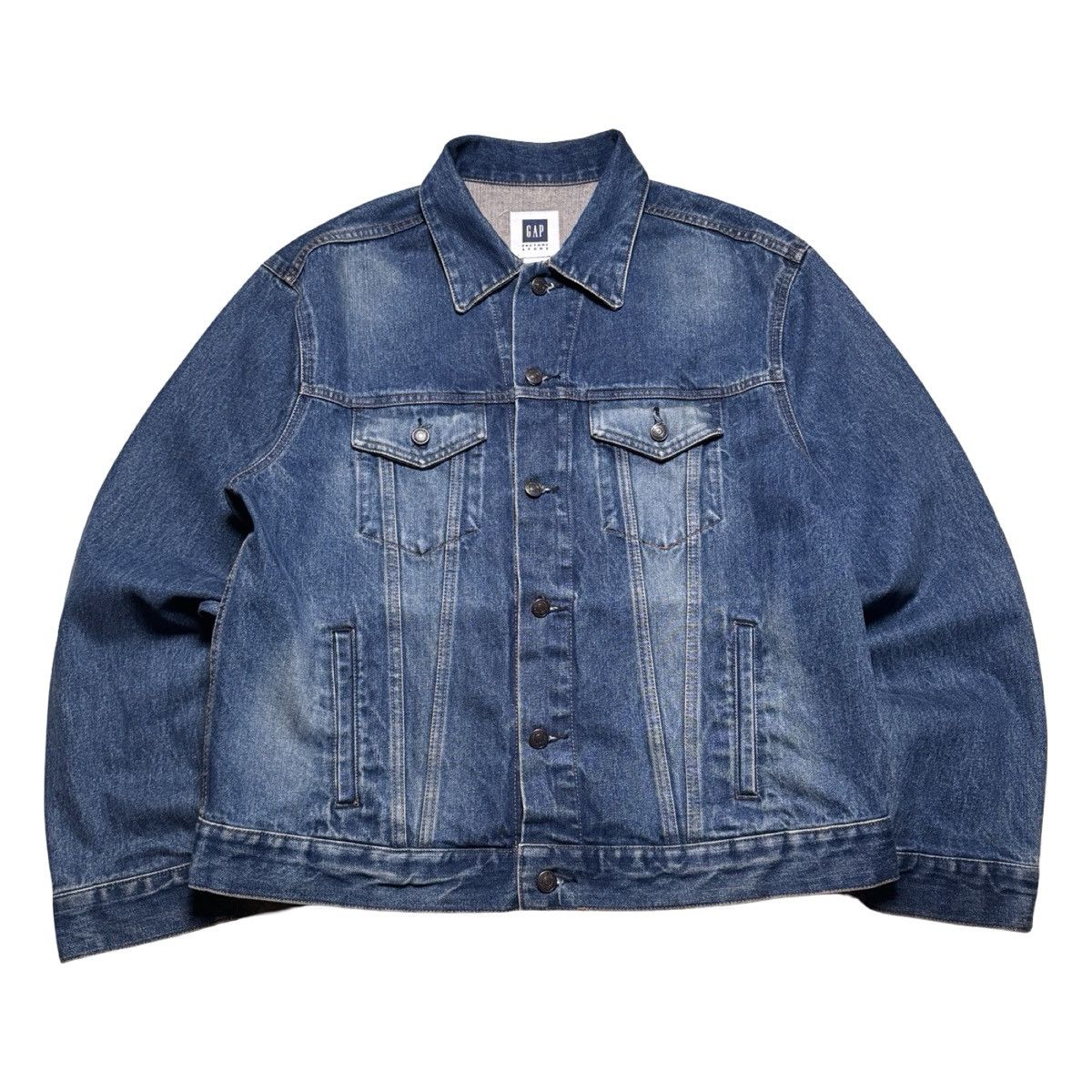 Gap Vintage Gap Denim Jacket Mens Large Blue Mid Wash Fade Size US L / EU 52-54 / 3 - 1 Thumbnail