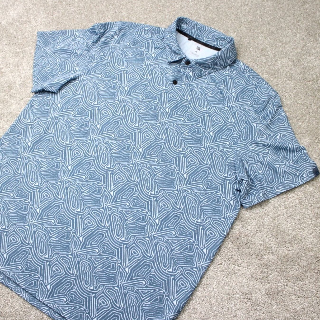 Vintage VRST Polo Shirt Mens XL Blue Geometric Golf Short Sleeve Athletic Size US XL / EU 56 / 4 - 3 Thumbnail
