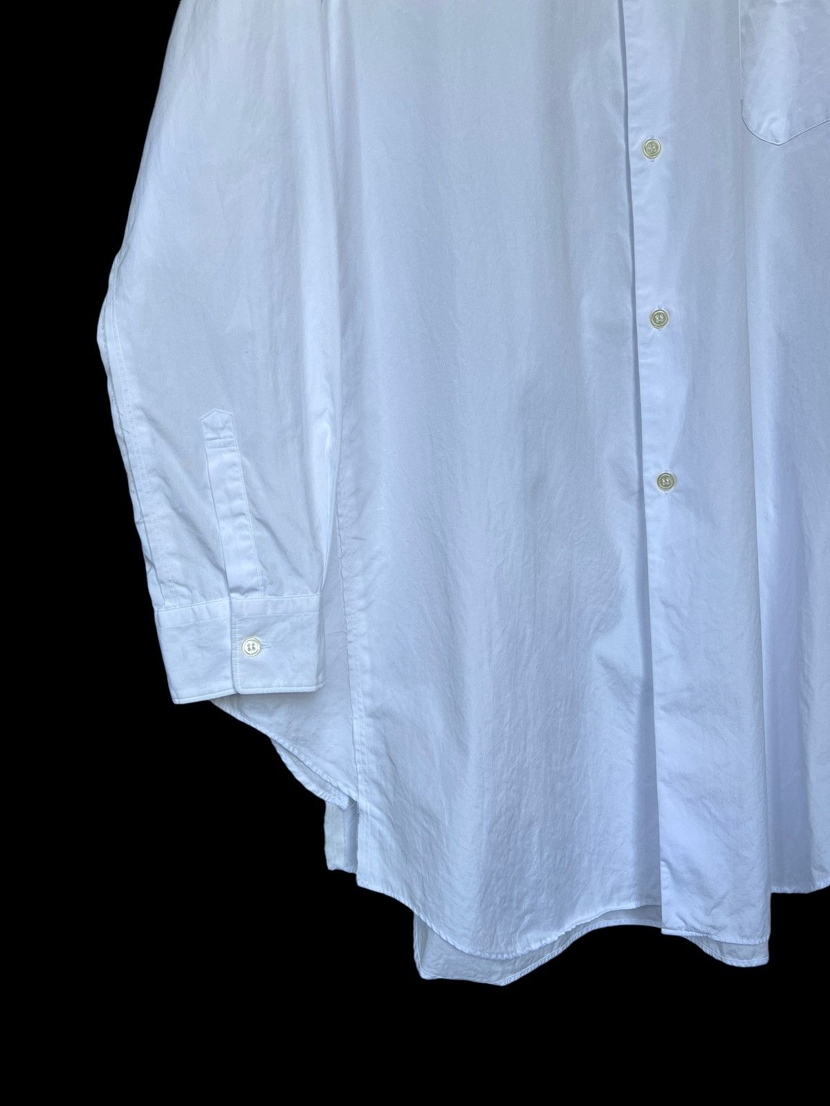 Comme des Garcons 2017 Comme des Garçons Shaped Cut-Off Button Up Shirt Size US L / EU 52-54 / 3 - 4 Thumbnail