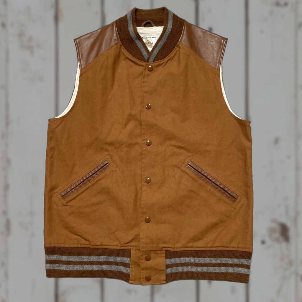 Golden Bear Golden Bear x UNIONMADE Canvas Leather Work Vest Mens L Brown USA USA Heritage Workwear 90s Size US L / EU 52-54 / 3 - 1 Thumbnail