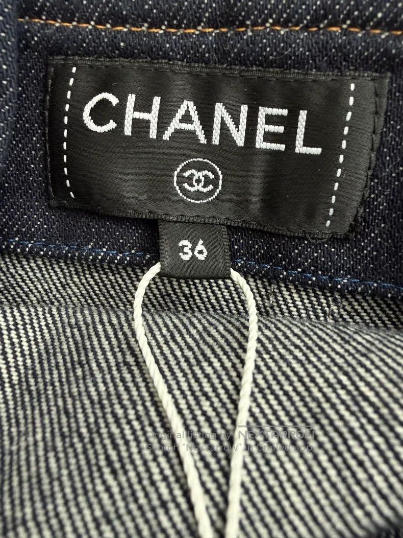 Chanel Chanel Early spring vacation dark blue one-piece denim bib Size 24" / US 00 / IT 34 - 5 Thumbnail
