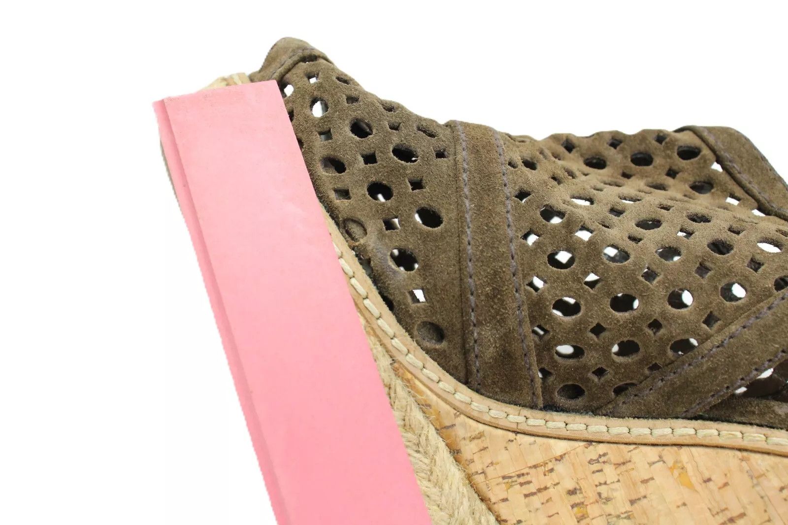 Prada PRADA Women EU 40 Wedge Platform Leather Espandrille Sandals Size US 10 / IT 40 - 11 Thumbnail