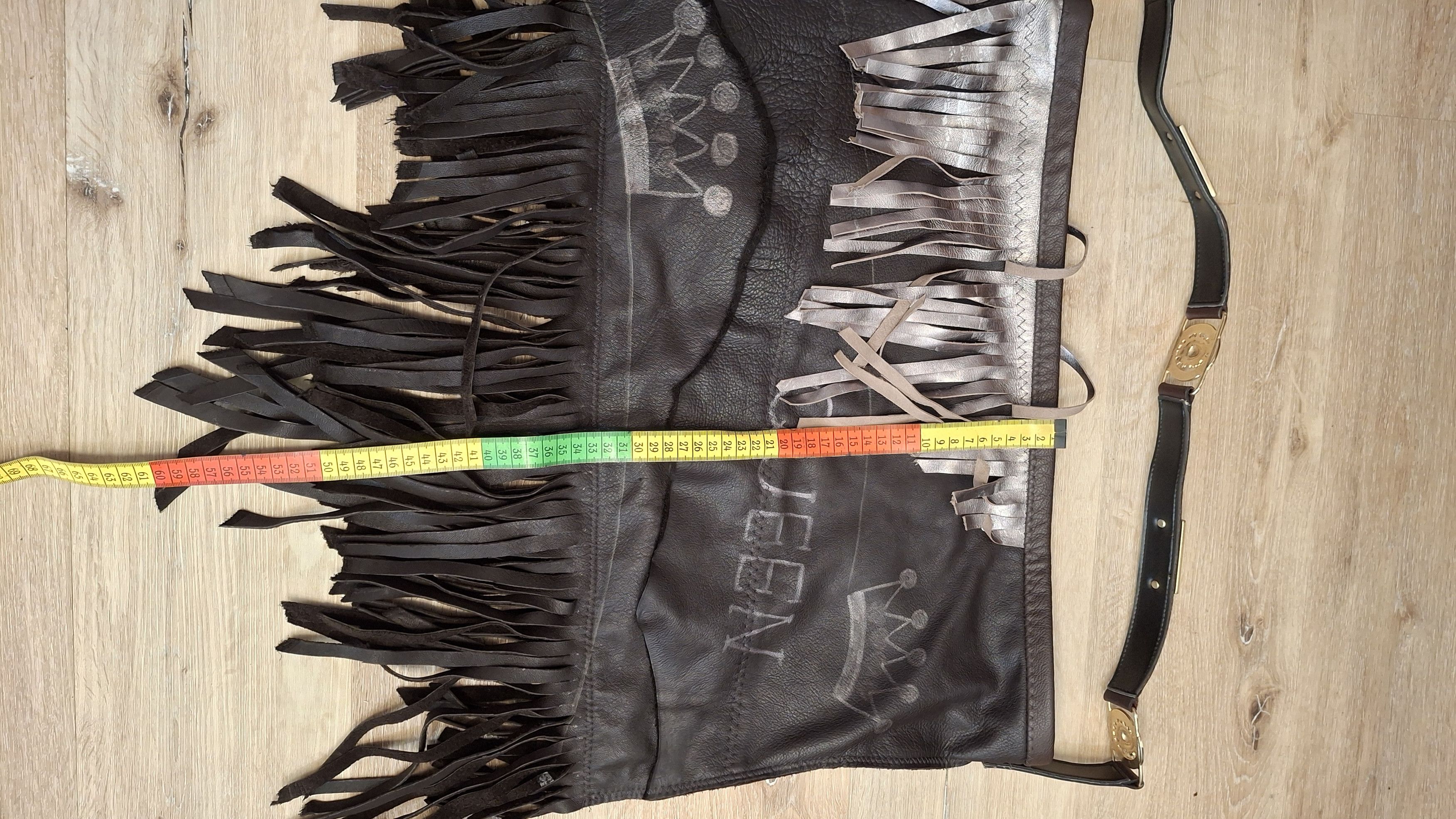 Handmade Custom Leather Hunter Bag - Hand-Painted - Medusa Strap Size ONE SIZE - 13 Thumbnail