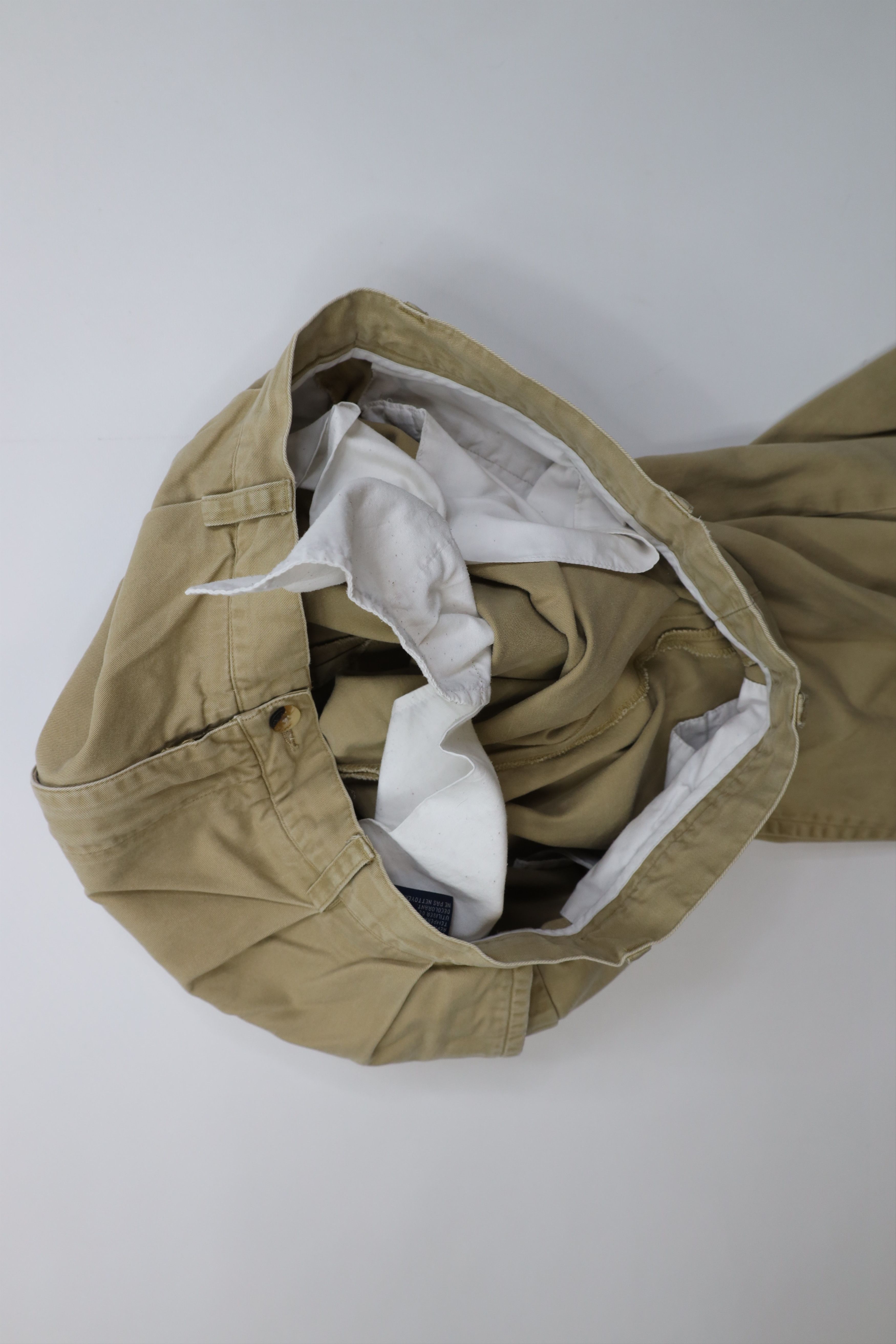 Nautica Vintage 90s Nautica Baggy Pleated Chino Pants Trousers Beige Size US 34 / EU 50 - 9 Thumbnail
