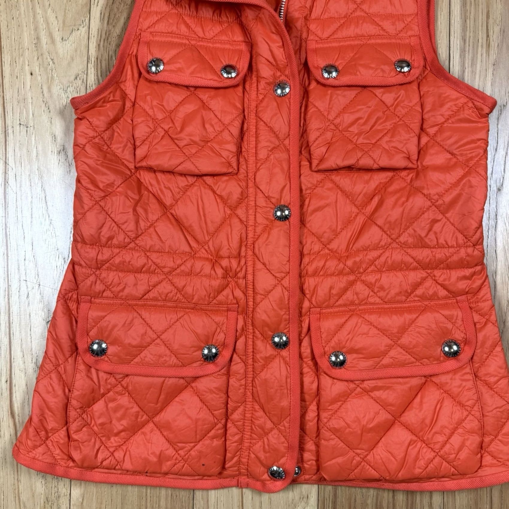 Ralph Lauren Lauren Ralph Lauren Quilted Vest Womens PXS Orange 4 Pocket Cargo Vest Women PXS Orange Quilted Nylon Pockets Petite Size XS / US 0-2 / IT 36-38 - 3 Thumbnail