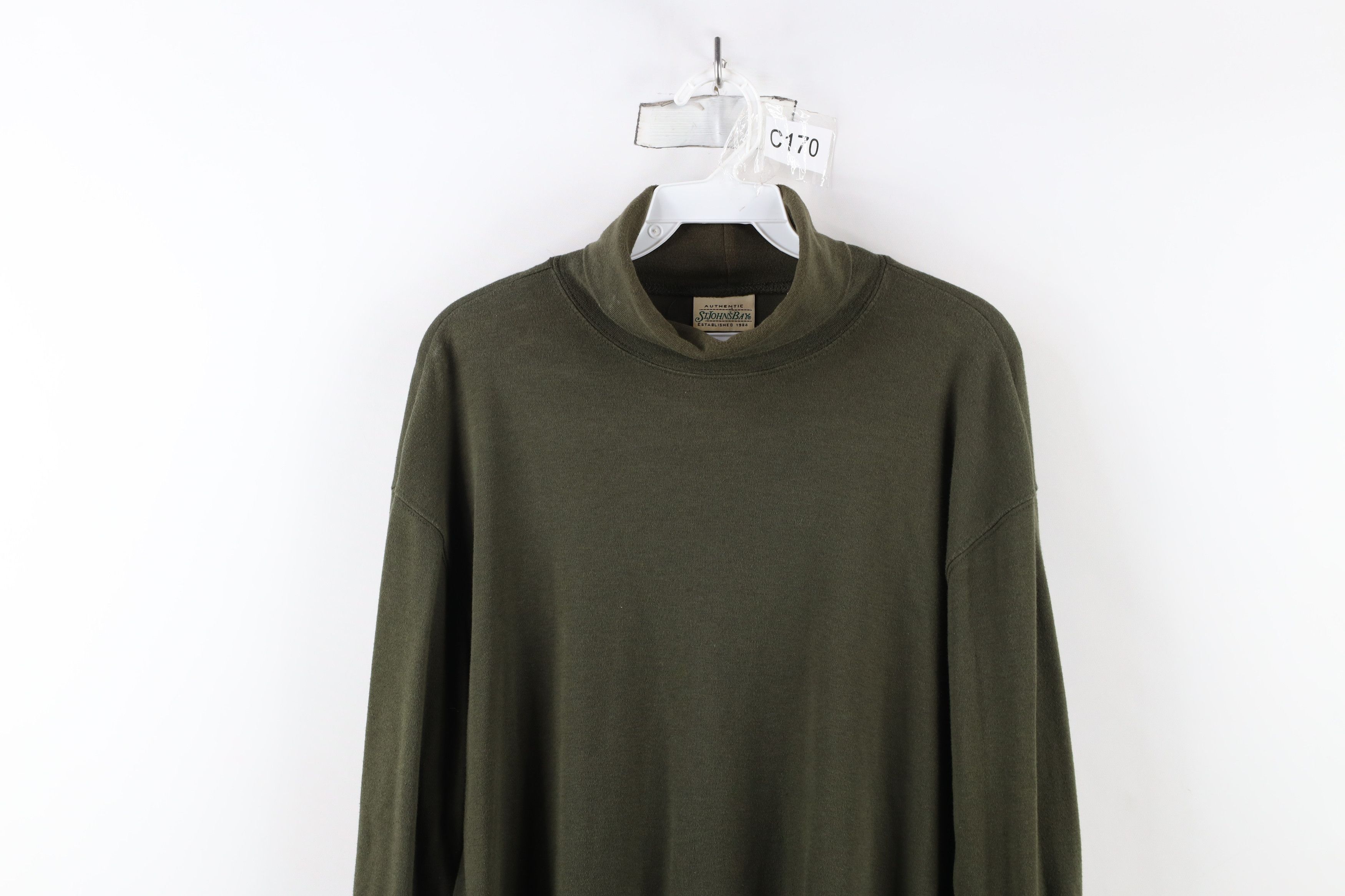 Vintage Vintage 90s Streetwear Blank Long Sleeve Turtleneck T-Shirt Size US M / EU 48-50 / 2 - 2 Thumbnail