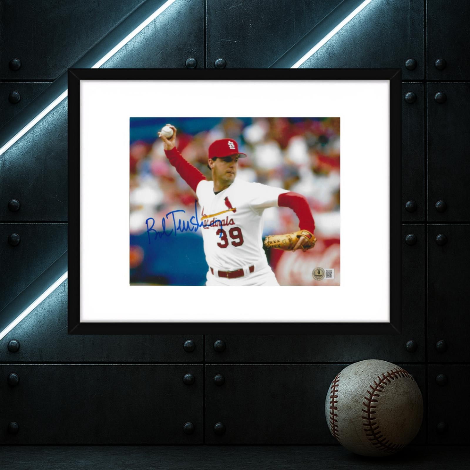 Other Bob Tewksbury Cardinals Signed 8x10 Photo Hologram W/Frame Size ONE SIZE - 1 Thumbnail