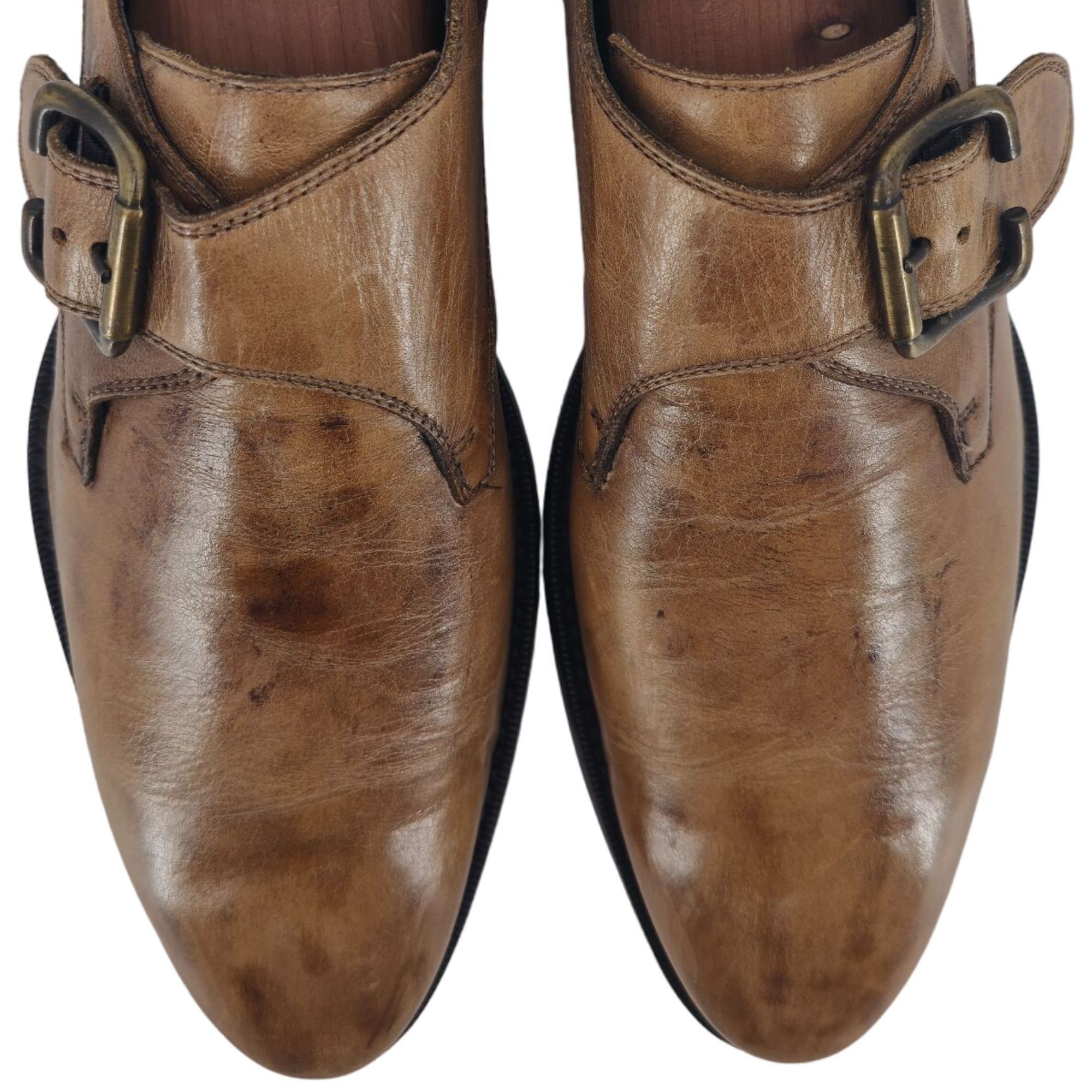 Mauri VINTAGE More by Mauri Italy Dress Shoes Mens 10 Patina Brown Size US 10 / EU 43 - 2 Thumbnail