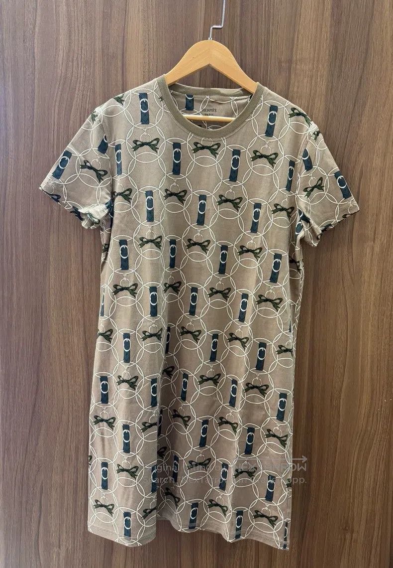 Hermes Hermes Horseshoe buckle bow tie dress Size XS / US 0-2 / IT 36-38 - 1 Thumbnail