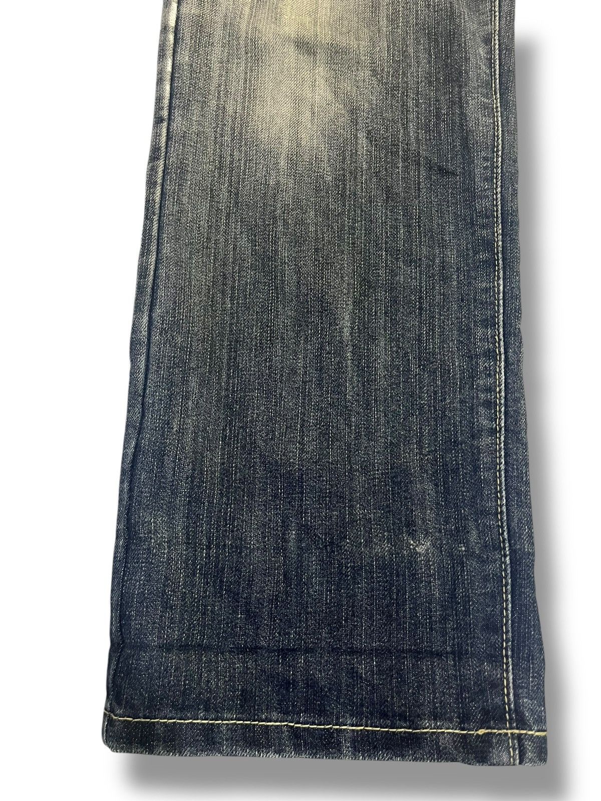 If Six Was Nine × Japanese Brand Y2K💥 VINTAGE WASHED BLUE DISTRESSED DENIM Size US 34 / EU 50 - 4 Thumbnail