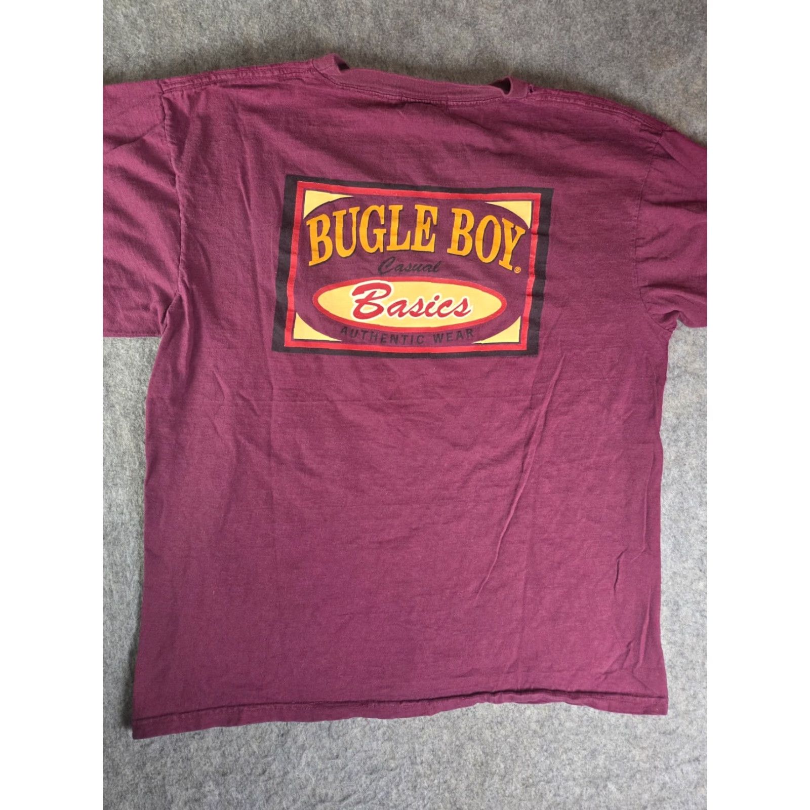 Bugle Boy VINTAGE 90s Bugle Boy T-Shirt XL Red Distressed Authentic Casual Short Sleeve Men Men XL Red 90s Size US XL / EU 56 / 4 - 4 Thumbnail
