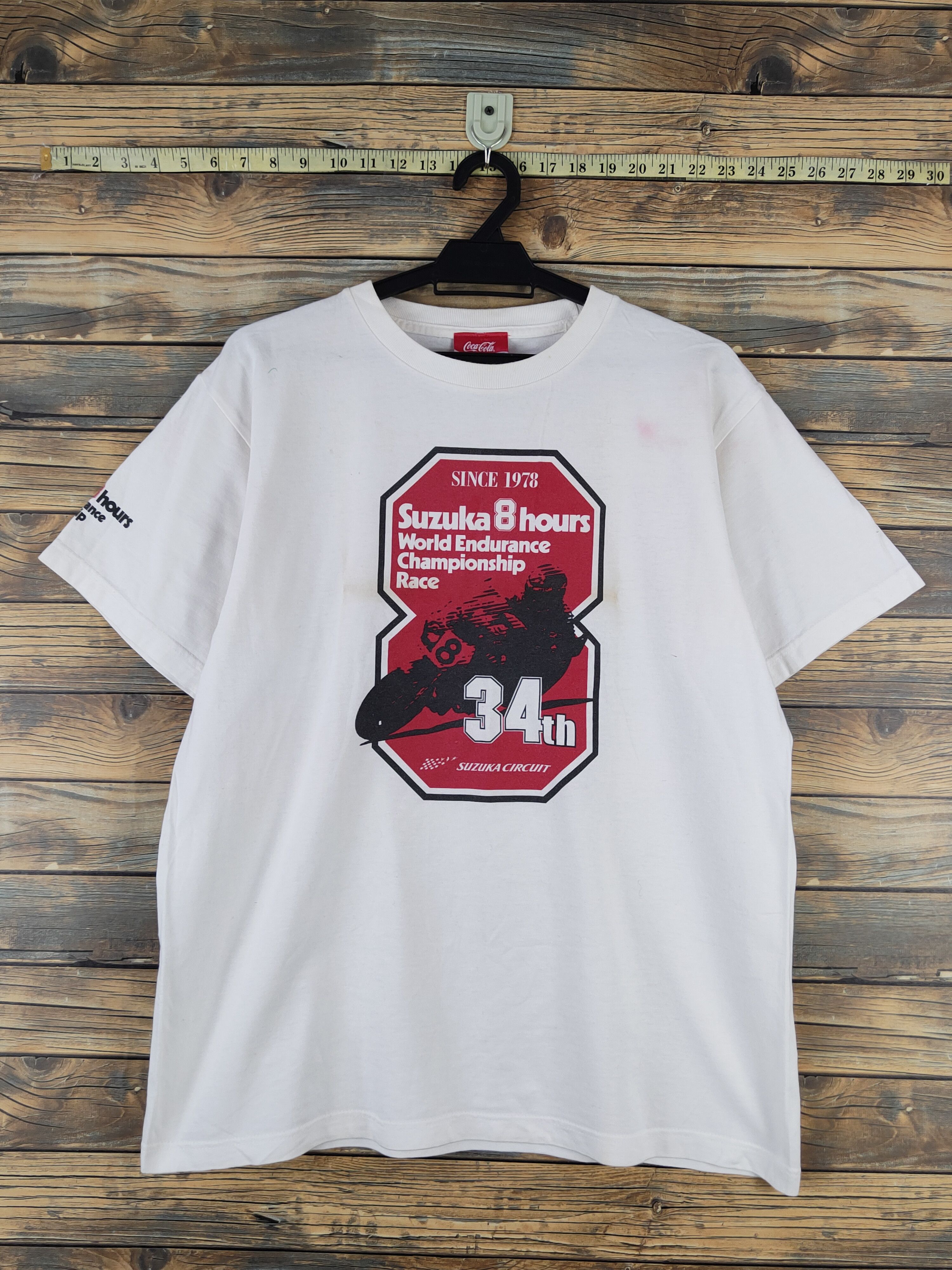 Coca Cola DLL Coca Cola X Moto suzuka 8 hour vintage White tee #020 Size US L / EU 52-54 / 3 - 1 Thumbnail