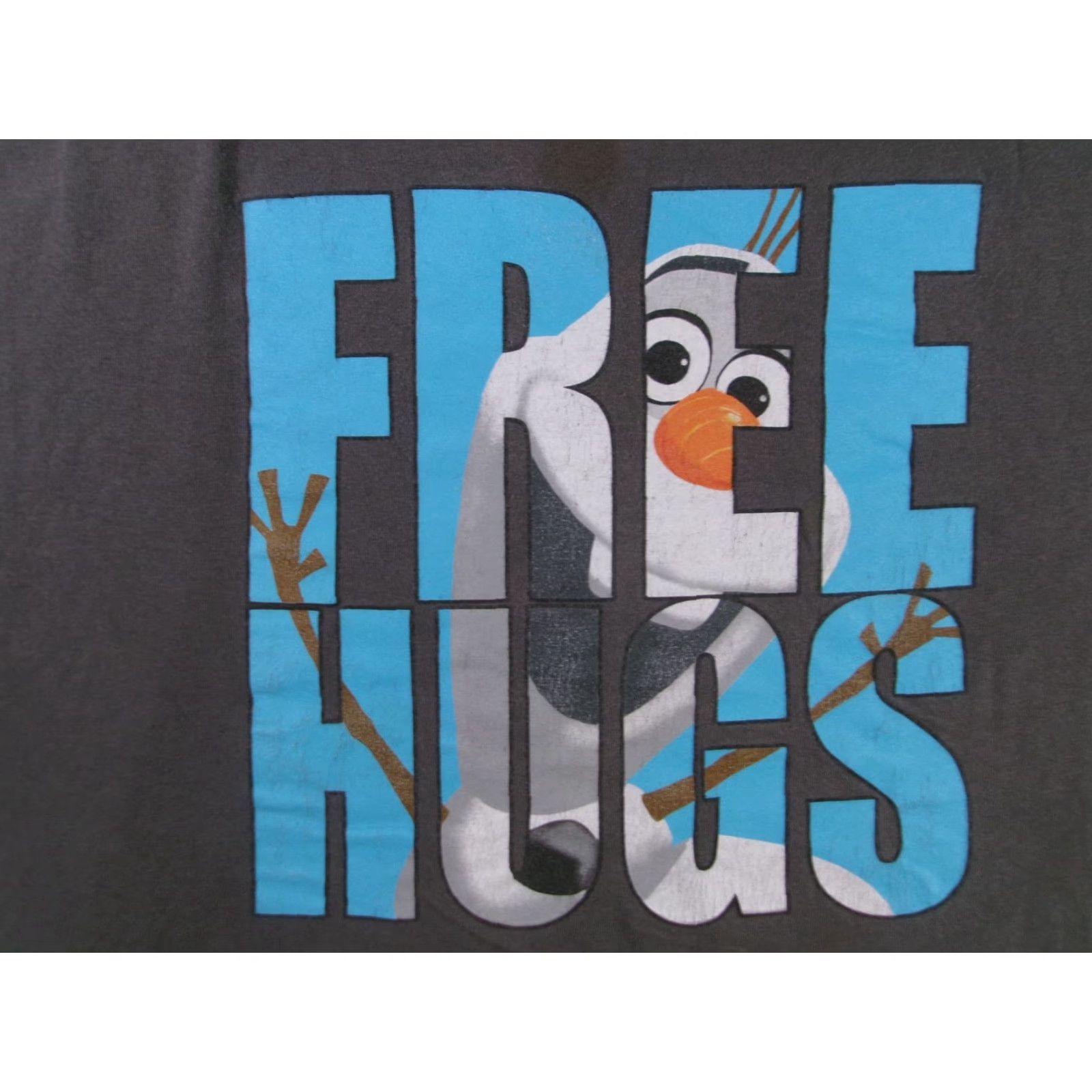 Disney Disney Frozen Shirt Mens 2XL Gray Olaf Free Hugs Graphic Short Sleeve Licensed T-Shirt Size US XXL / EU 58 / 5 - 2 Thumbnail