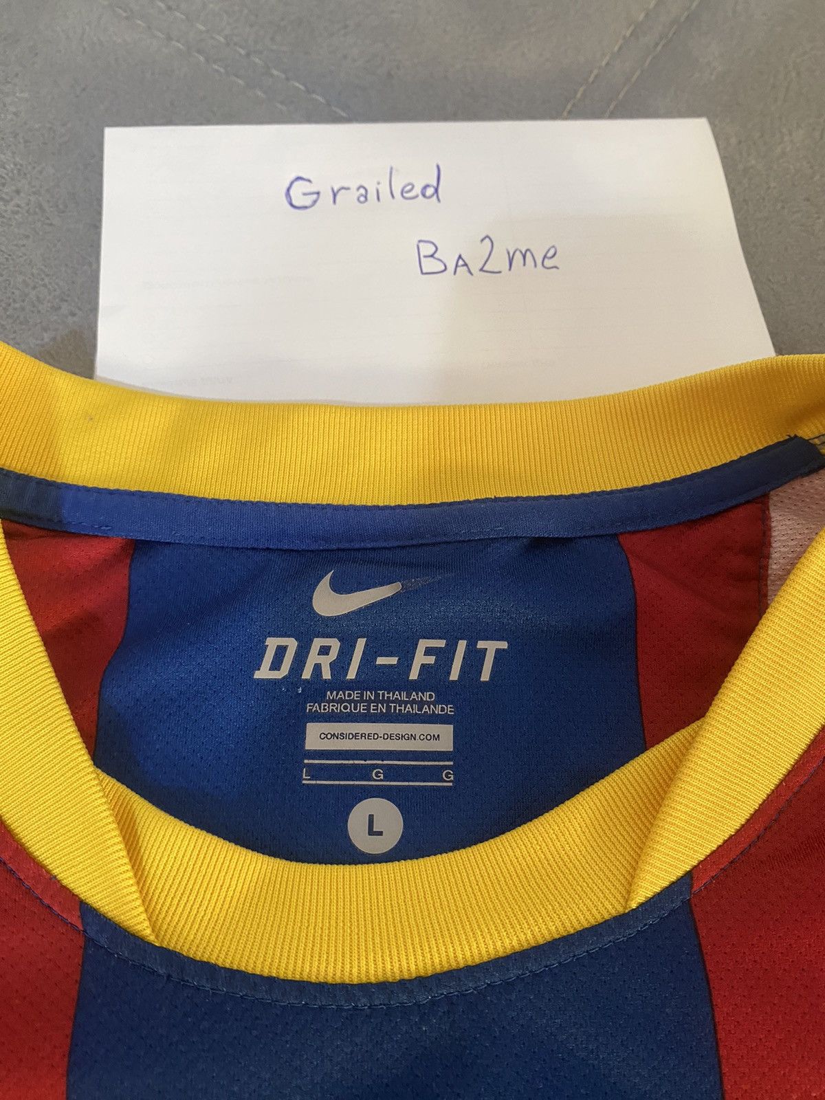 Nike Nike Barcelona 2010/11 David Villa #7 Home Jersey Size US L / EU 52-54 / 3 - 8 Thumbnail