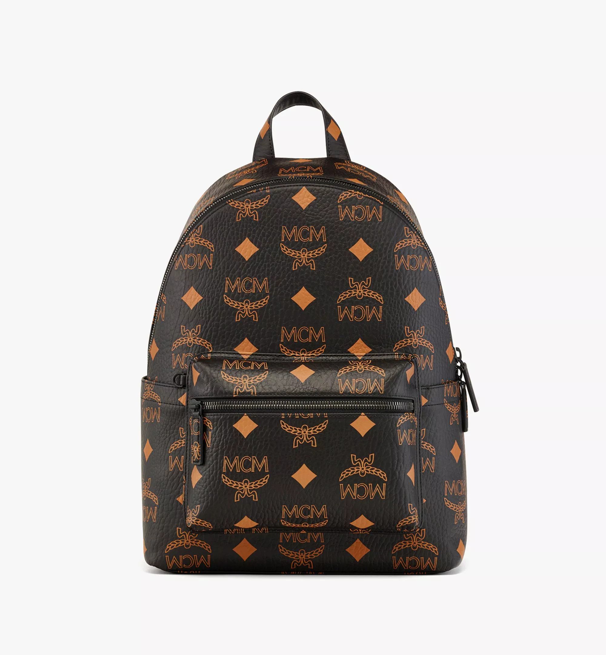 MCM o1mt1gz0125 Size: OS / Unisex Backpack Medium Black/Orange Size ONE SIZE - 1 Thumbnail