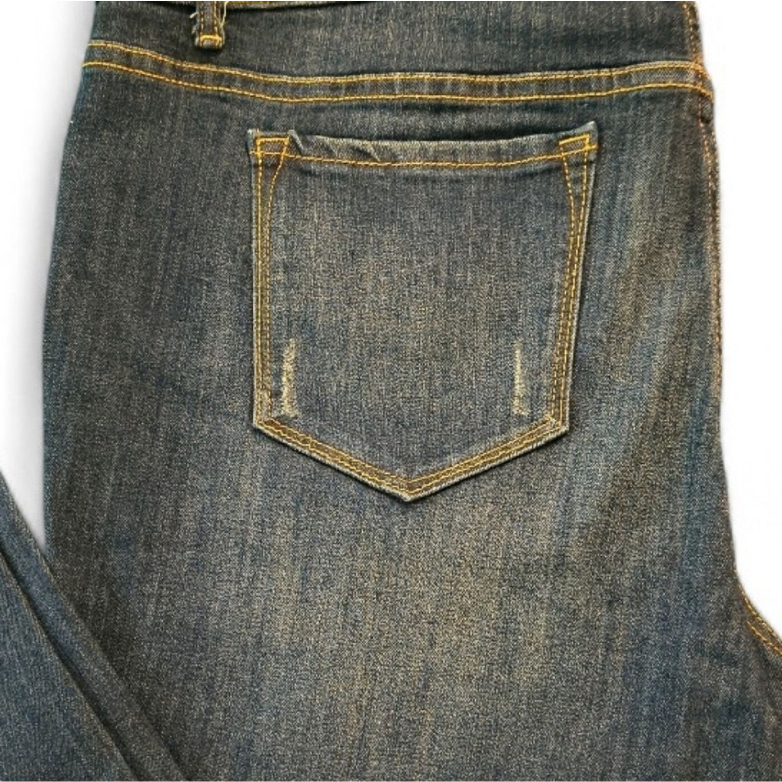 Vera Wang Simply Vera Vera Wang Skinny Jeans Size 14 Dark Wash Yellow Size 36" / US 14 / IT 50 - 4 Thumbnail
