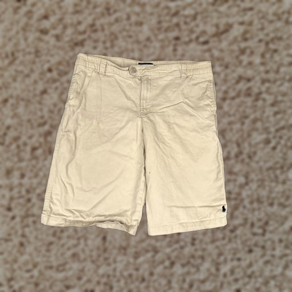 Polo Ralph Lauren Ralph Lauren Polo Shorts Womens 18 Khaki Chino Flat Front Classic Casual 32x11 Size 40" / US 18 - 1 Thumbnail