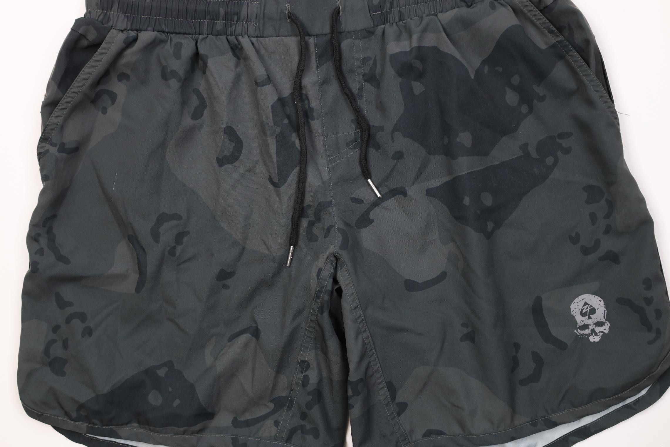 Vintage Zero Foxtrot Above Knee Skull Camouflage Running Gym Shorts Size US 38 / EU 54 - 3 Thumbnail