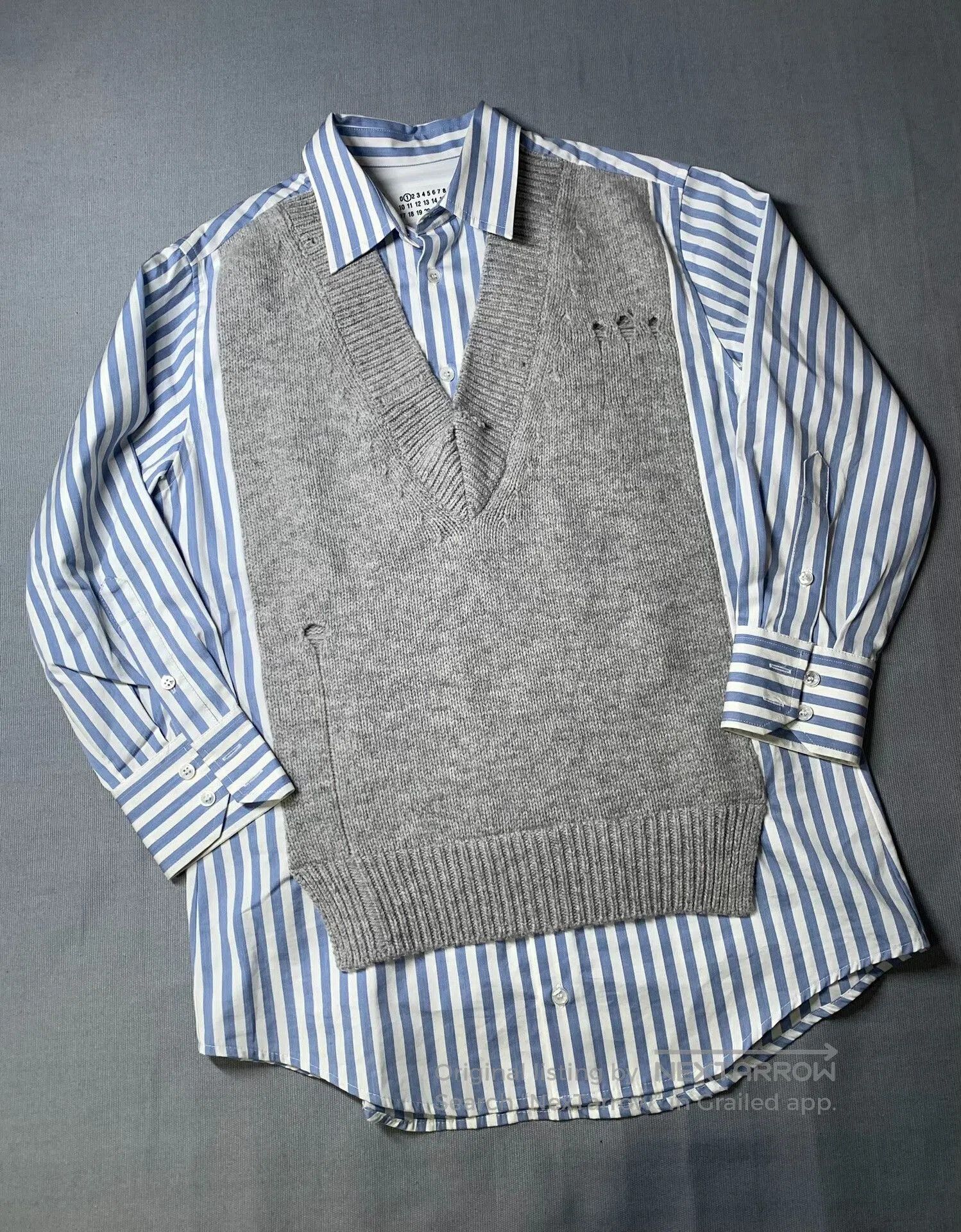 Maison Margiela Maison Margiela Striped Knit Fake Two. Size XS / US 0-2 / IT 36-38 - 2 Thumbnail