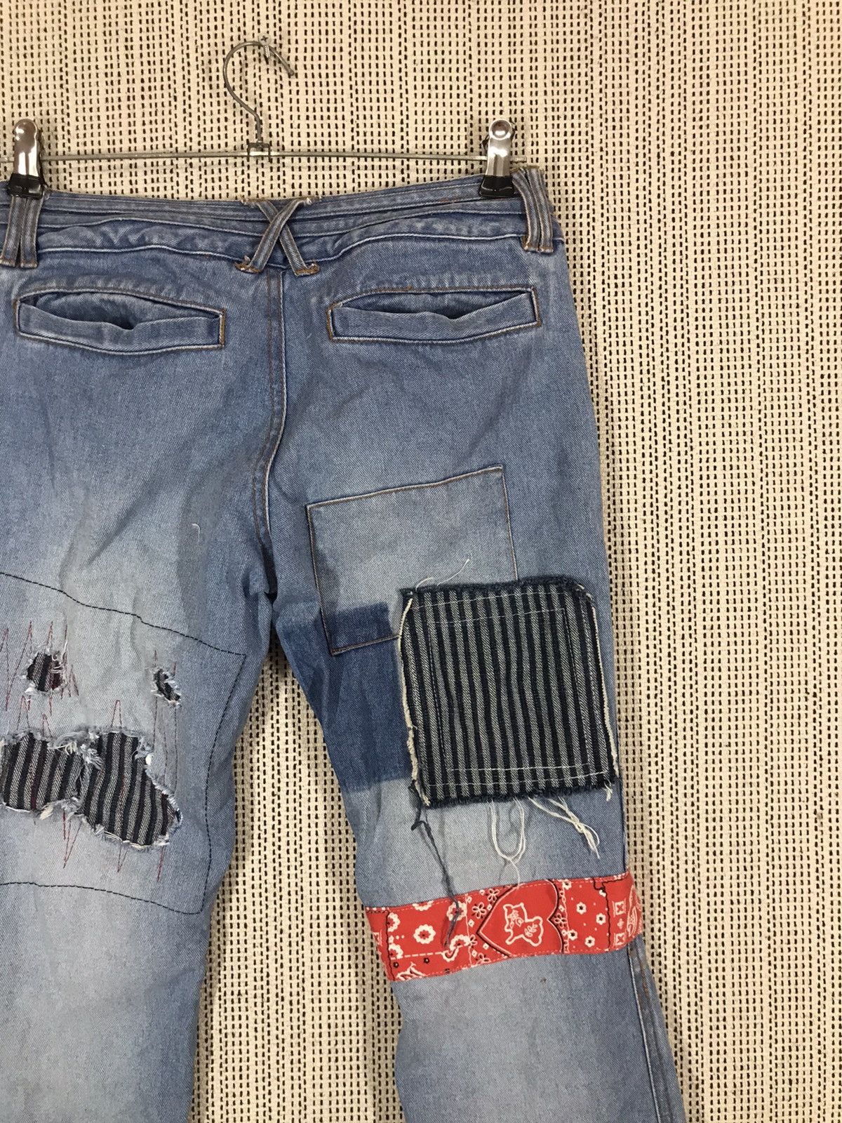 Japanese Brand ‼️JAPANASE BRAND BOOTCUT DENIM CUSTOM BANDANA PATCH‼️ Size US 29 - 9 Thumbnail