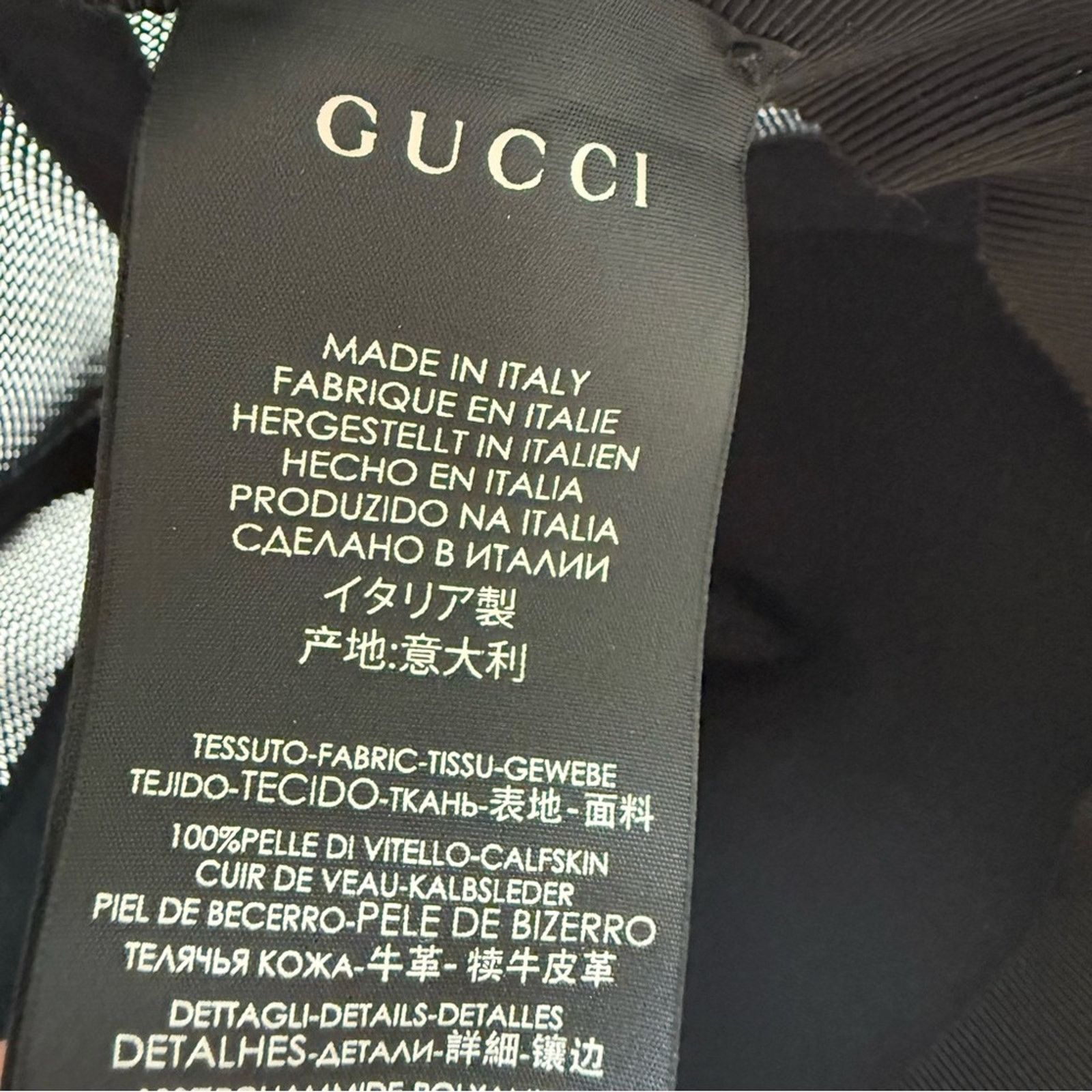 Gucci GUCCI grained calfskin logo print hat Authentic Size ONE SIZE - 4 Thumbnail