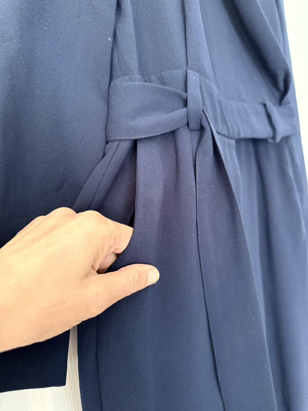 Sezane Sézane Heaven Long Sleeve Navy Jumpsuit, Size 34/US 2 Size 25" / US 0 / IT 36 - 11 Thumbnail