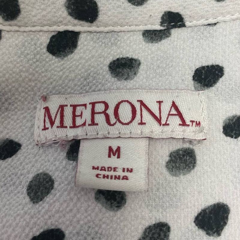 H&M 2 Merona Medium H&M Sleeveless Polka Dot Button Up Tank Tops Size M / US 6-8 / IT 42-44 - 6 Thumbnail