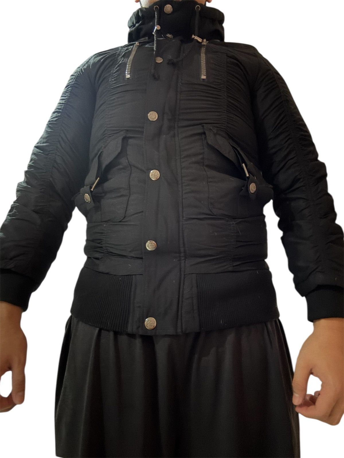 Japanese Brand Japanese Brand Like LGB Wrinkle Hooded Bondage Padded Jacket Size US L / EU 52-54 / 3 - 13 Thumbnail