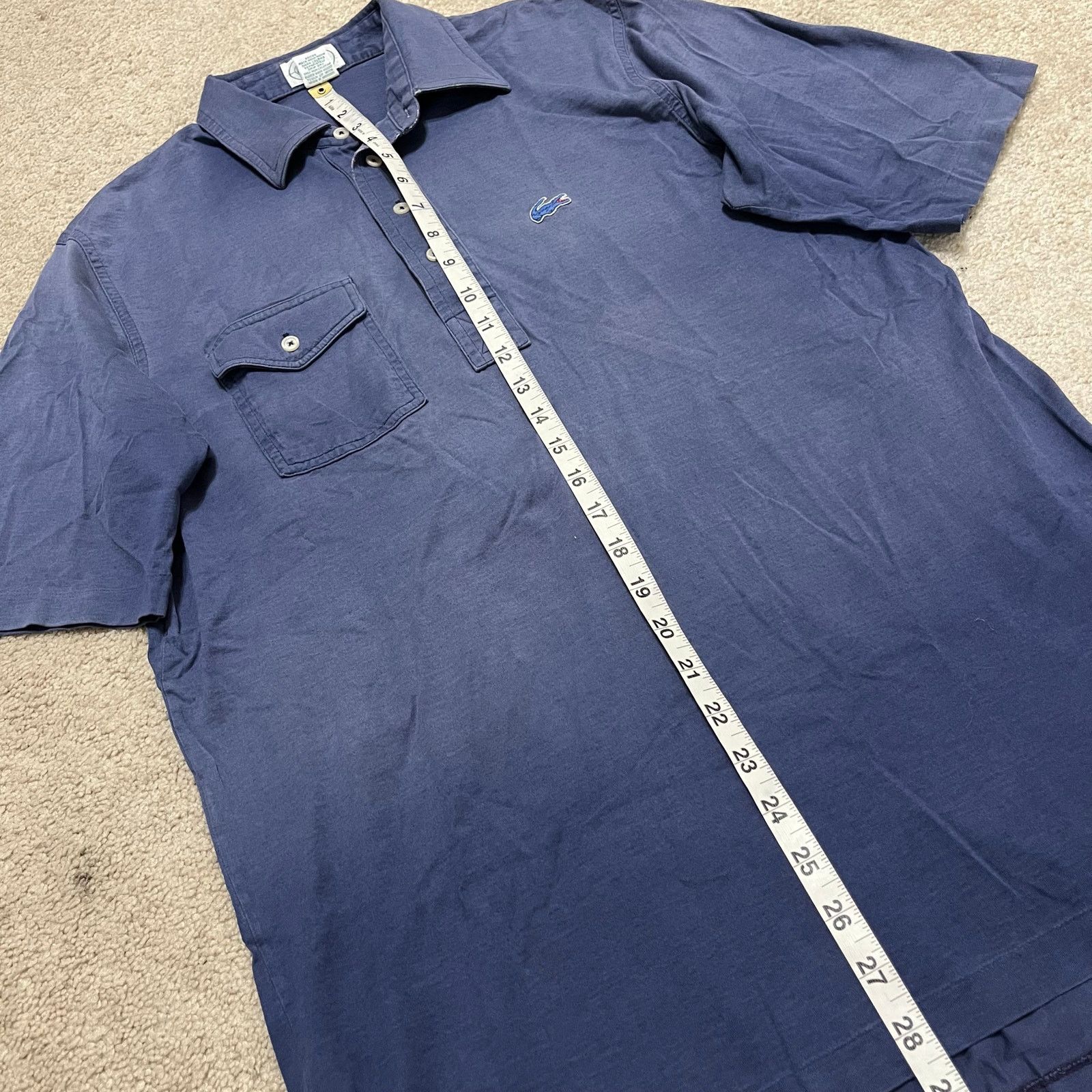 Lacoste Vintage Izod Lacoste Faded Blue Polo Shirt XL Size US XL / EU 56 / 4 - 4 Thumbnail