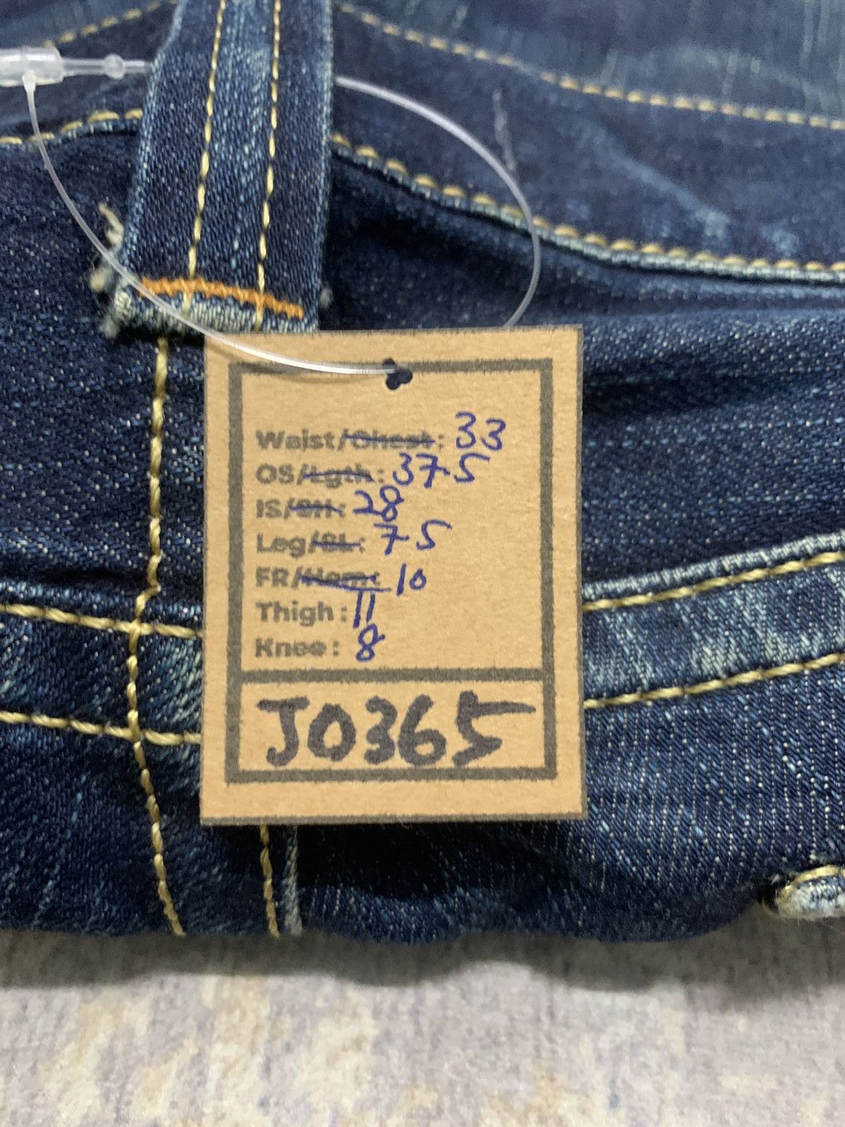 Japanese Brand Urban Research Safety Pin Custom Indigo Blue Denim Jeans Size US 33 - 14 Thumbnail