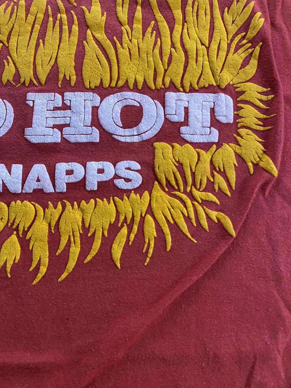 Anvil Vintage 80’s Red Hot Schnapps Puffy Paint Single Stitch Tee Size US L / EU 52-54 / 3 - 9 Thumbnail
