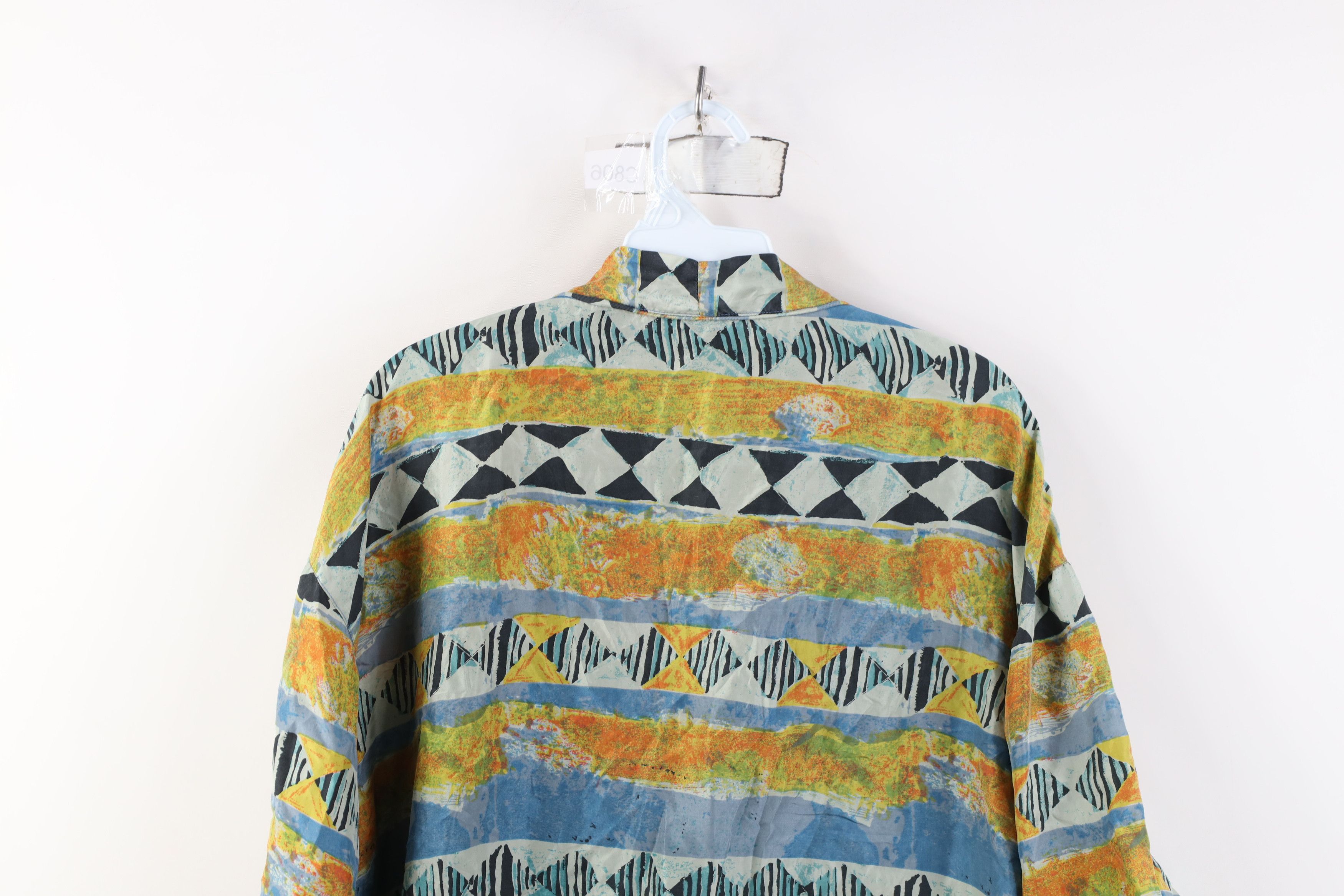 Vintage Vintage 90s Streetwear Silk Baggy Short Sleeve Button Shirt Size US L / EU 52-54 / 3 - 10 Thumbnail