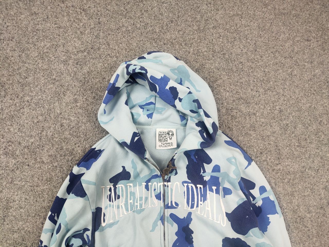 Named Collective Unrealistic Ideals Camo Monogram Zip Hoodie