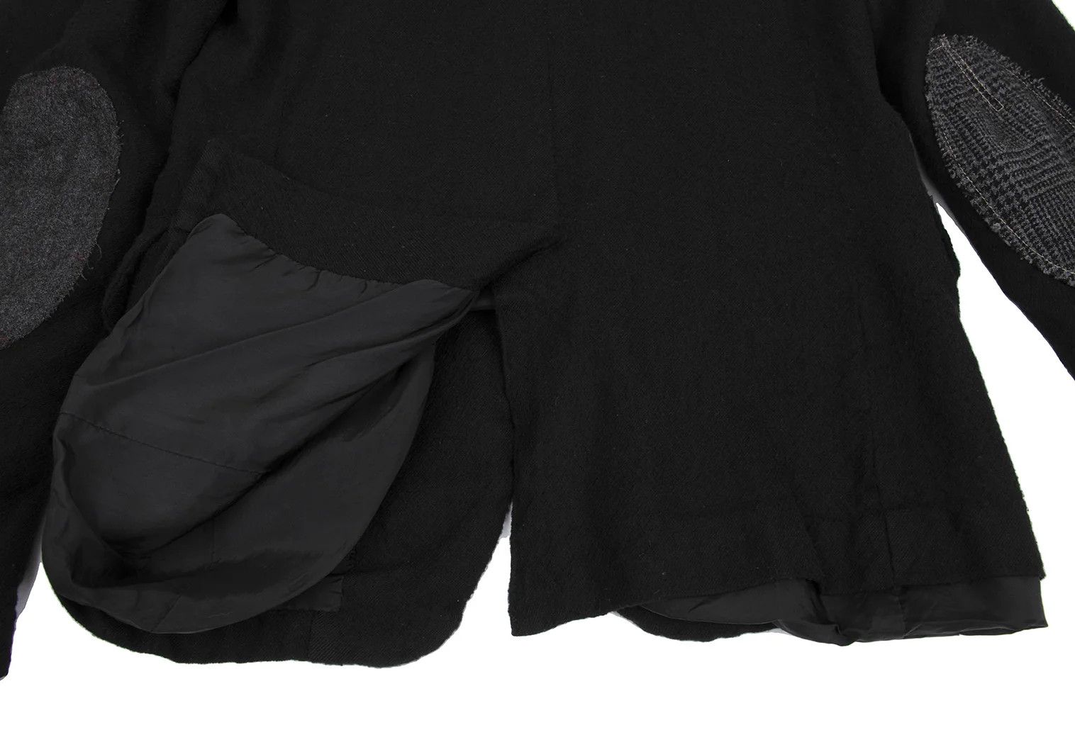 Junya Watanabe Wool Felted Leather Pocket Jacket in Black, Size XS Size US XS / EU 42 / 0 - 16 Thumbnail