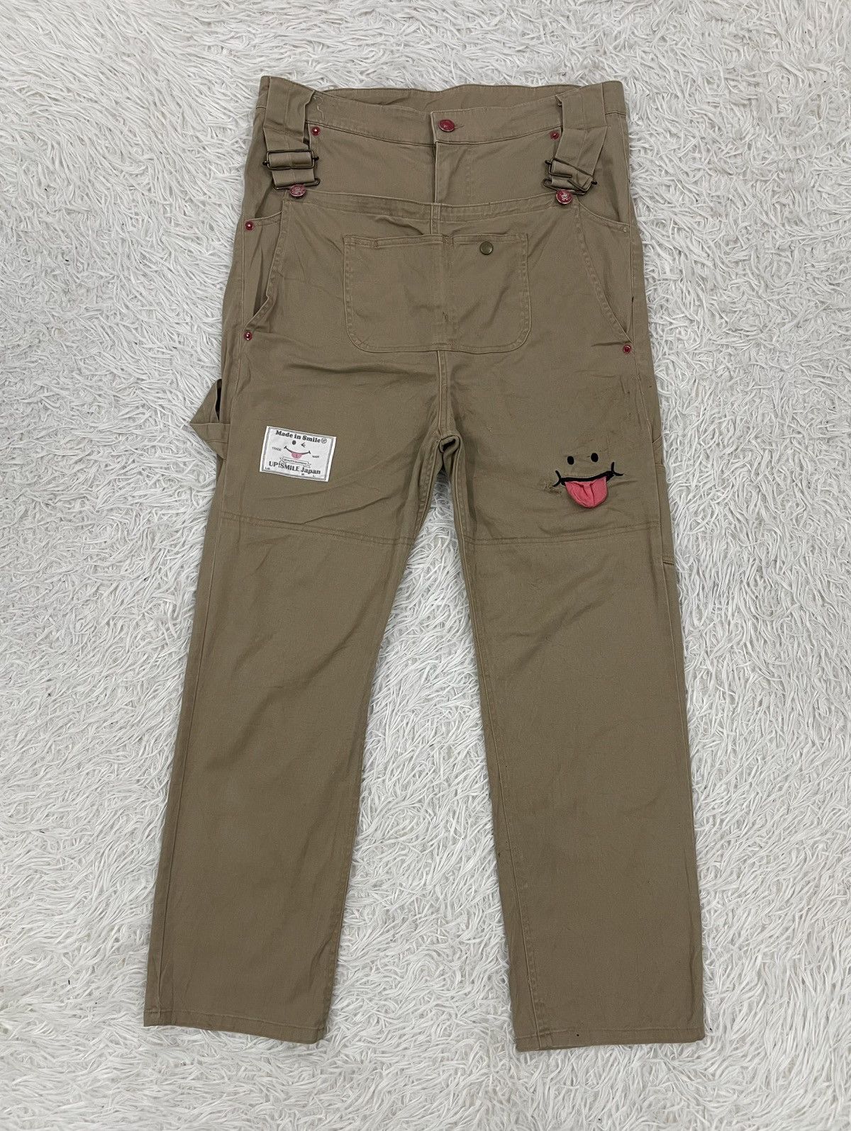 Japanese Brand Up Smile Carpenter Technical Style Pants Size US 34 / EU 50 - 1 Thumbnail