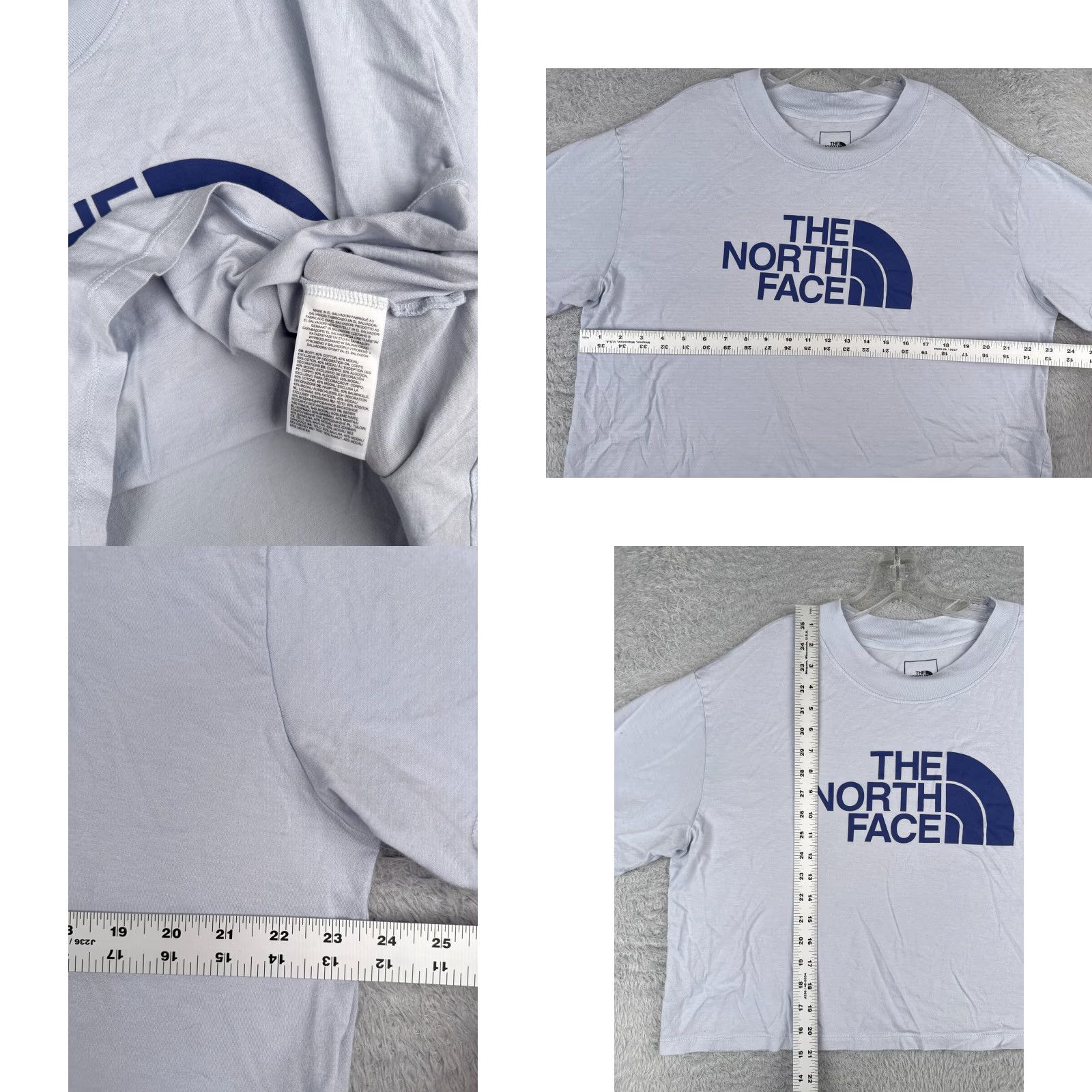 The North Face VINTAGE The North Face Shirt Women XL Blue Crew Neck Cotton Blend Crop Length? Size XL / US 12-14 / IT 48-50 - 8 Thumbnail