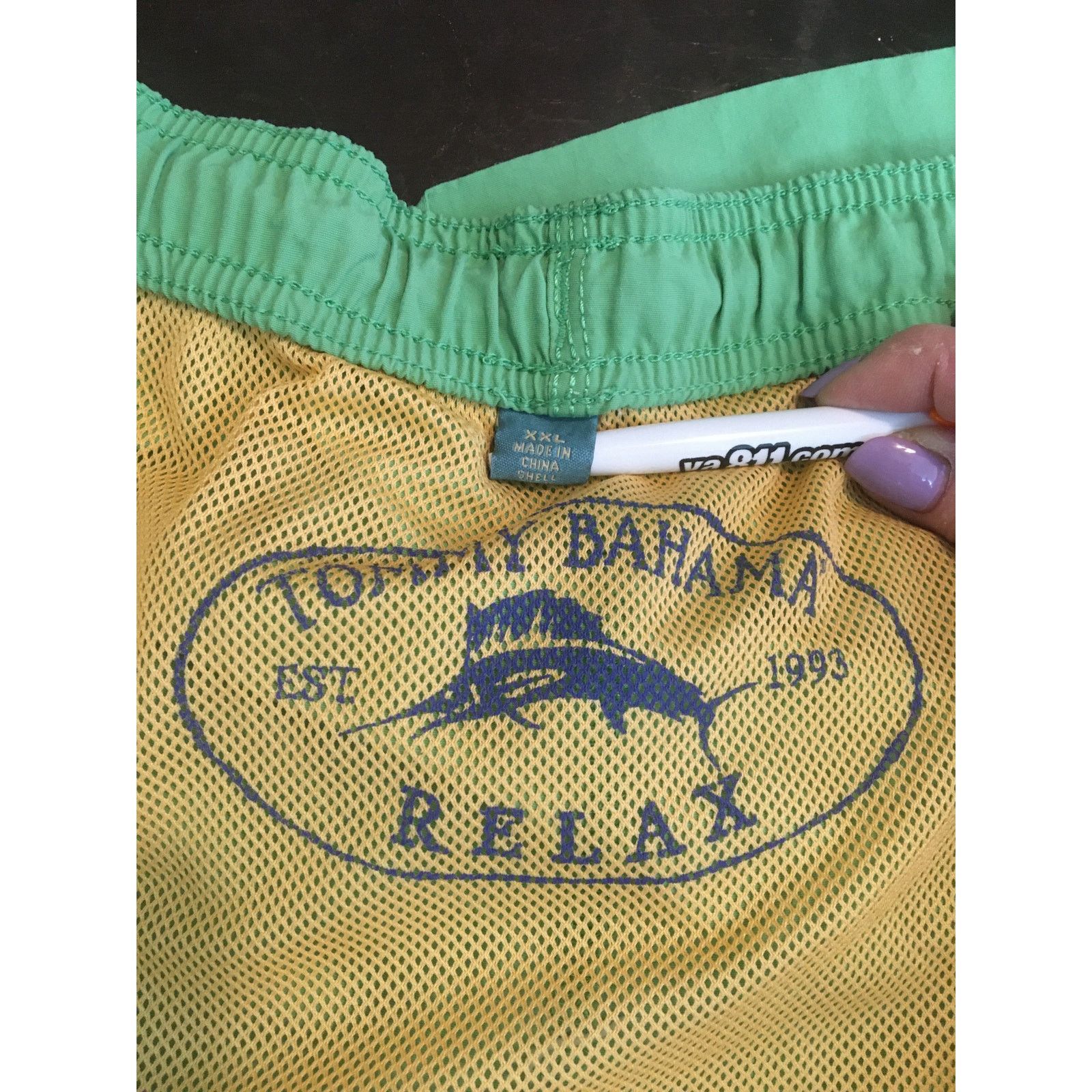 Tommy Bahama Tommy Bahama Relax, Green XXL Swim Water Shorts Mesh Lining Size US 42 / EU 58 - 4 Thumbnail